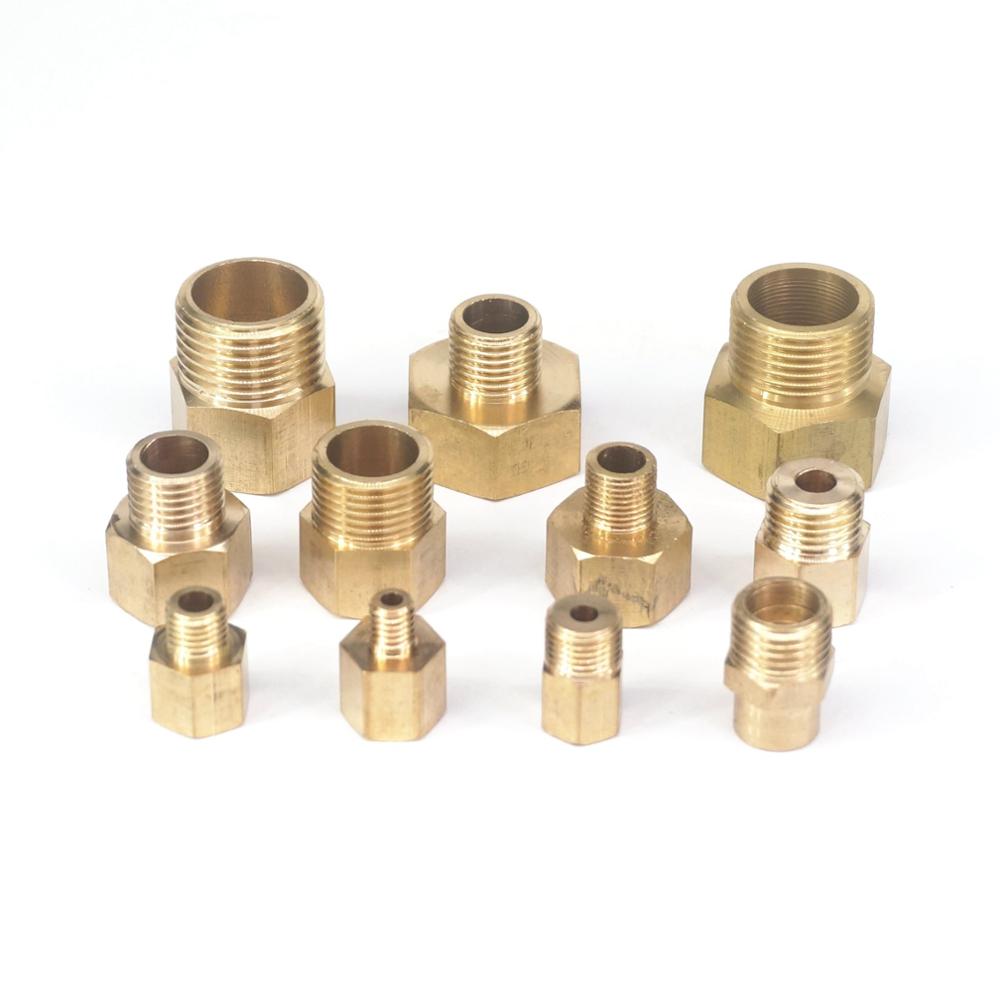 Compression Fitting Brass - LOT 2 ลด M10x1 หญิง-ขนาดชายทองเหลืองหญิง-ชายลด Bushing