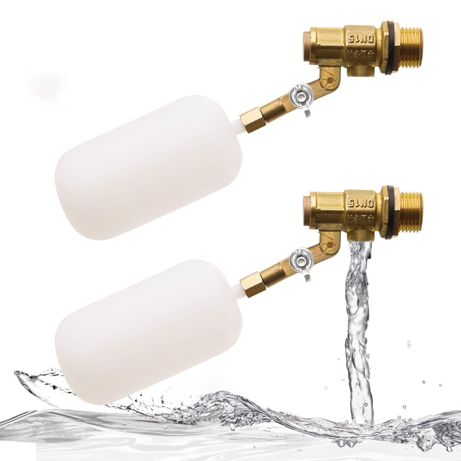 Float Ball Valve - ลูกบอลลูกลอยทองแดงขนาด 1/2 นิ้ว, วาล์วลูกลอยน้ำสำหรับบ่อ, วาล์วควบคุมการเติมน้ำอัตโนมัติ, สำหรับถังเลี้ยงสัตว์,