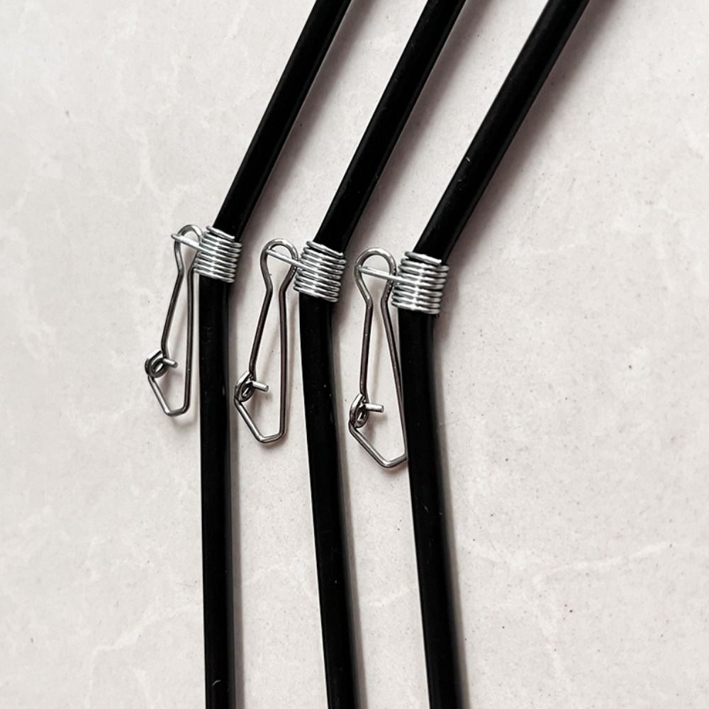 Plastic Pipe Clip - 5ชิ้นตัวปรับสมดุลท่อตกปลาตัวป้อนพลาสติกเครื่องมือป้องกันการยุ่งเหยิงตัวป้อนพลาสติกสีดำ22ซม.