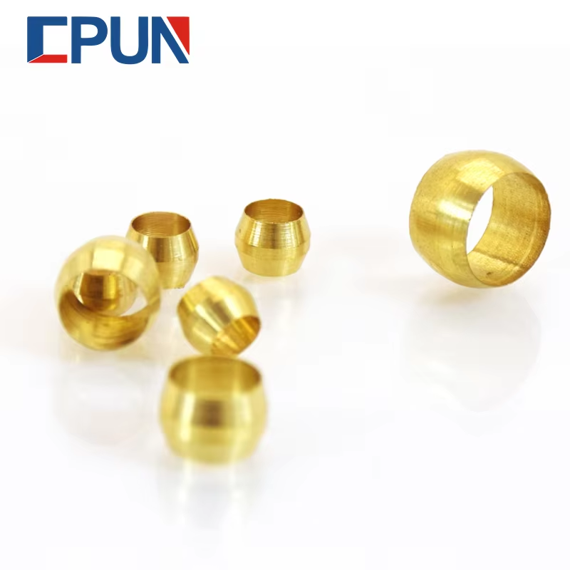Compression Fitting Brass - 10 PC ทองเหลือง Double TAPER Ferrule