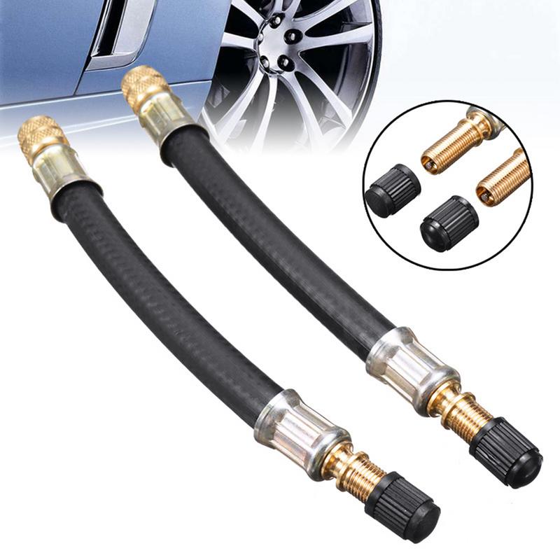 Flexible Hose Braided - ยืดหยุ่นสายยางอะแดปเตอร์อัดอากาศยางรถวาล์ว Stem Extender สําหรับจักรยานรถจักรยานยนต์รถพ่วงรถเข็นเด็กโดยสาร