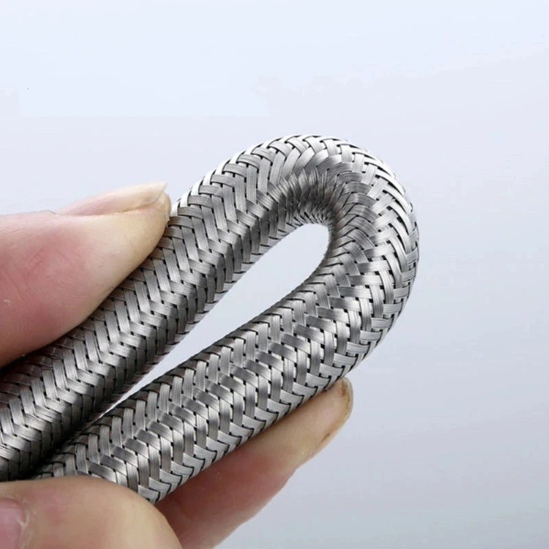 Flexible Hose Braided - 304 ก๊อกน้ําสแตนเลสถักท่อน้ํา 1/2 นิ้วก๊อกน้ําร้อนและเย็น Inlet ท่อเครื่องทําความร้อนยืดหยุ่นเชื่อมต่อท่อ