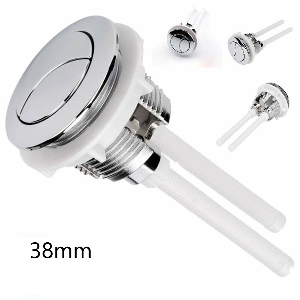 Toilet Fill Valve - มือจับปุ่มกดโถชักโครกแบบคู่, ปุ่มกดถังน้ำวาล์วกลมปุ่มกดประหยัดน้ำสำหรับเครื่องมือในบ้าน38มม.