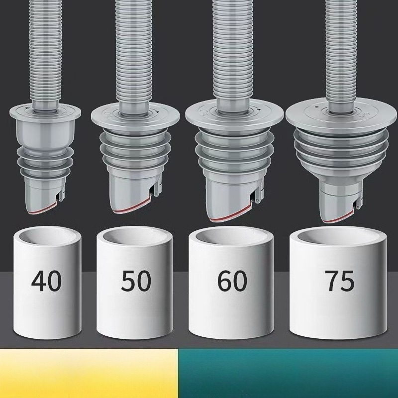 Drain Pipe Clip - อ่างล้างจานปลั๊กท่อระบายน้ําท่อซีลแหวนปลั๊กท่อระบายน้ําชั้นฝักบัวห้องน้ําอุปกรณ์เสริม 70-75 มม.ซิลิโคนท่อระบายน้ําห้องครัว
