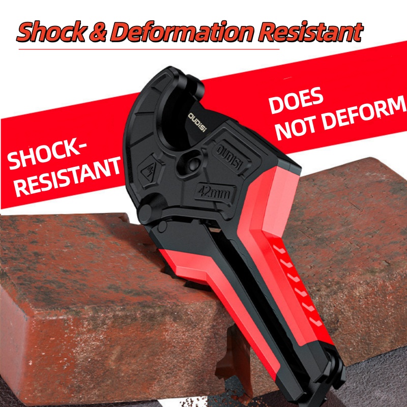 Pipe Cutter Ratchet - เครื่องตัดท่อแบบมีระบบล็อคอัตโนมัติ ขนาด 0-42 มม. ใบมีดแข็งแรงสูง ตัวเครื่องทำจากอลูมิเนียมอัลลอยด์