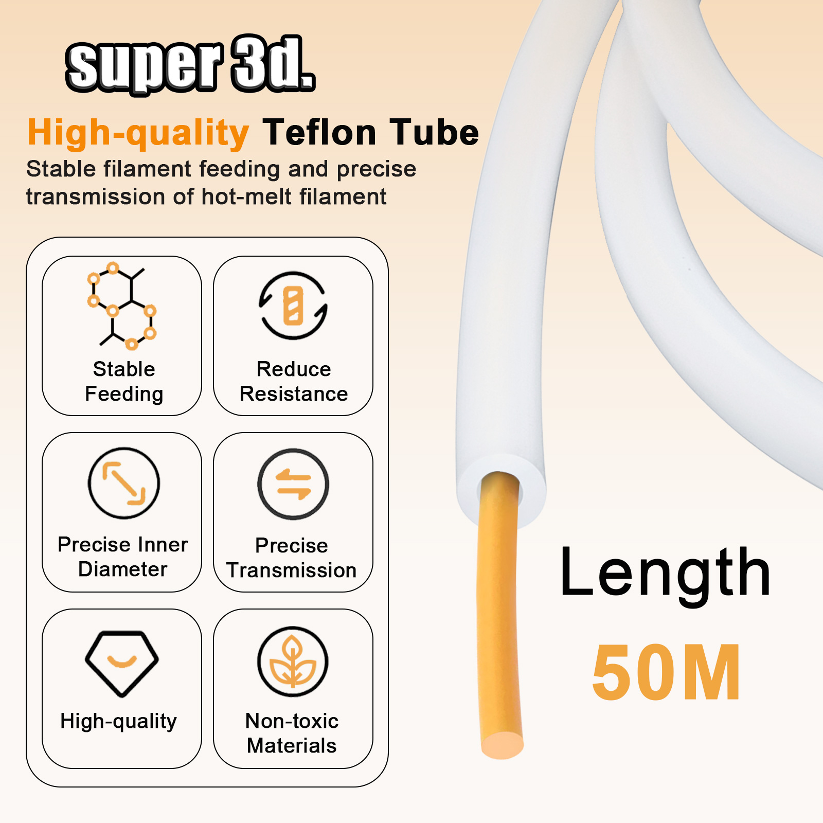 ท่อ PTFE Bambu Lab ขนาด 1/2/50 - Ptfe Tape Thread บทวิจารณ์และราคา