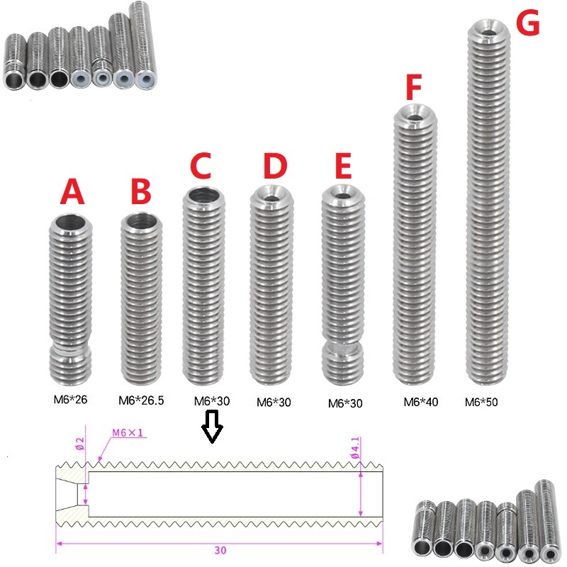RAMPS 20PCS MK8คอ M6ด้าย26 26. - Ptfe Tape Thread บทวิจารณ์และราคา