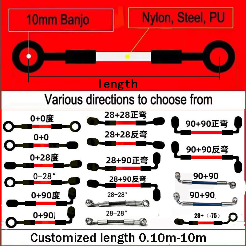 AN3 Moto ไฮดรอลิกสแตนเลสถักสาย - Ptfe Tape Thread บทวิจารณ์และราคา