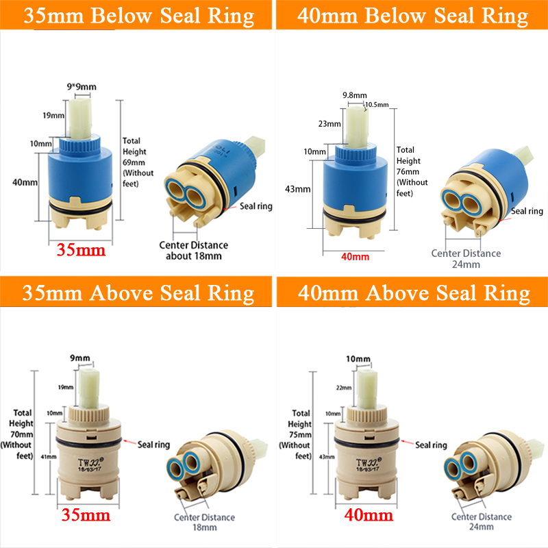 แตะผสมสูง SPOOL วาล์ว 35 มม./4 - Basin Mixer Cartridge บทวิจารณ์และราคา