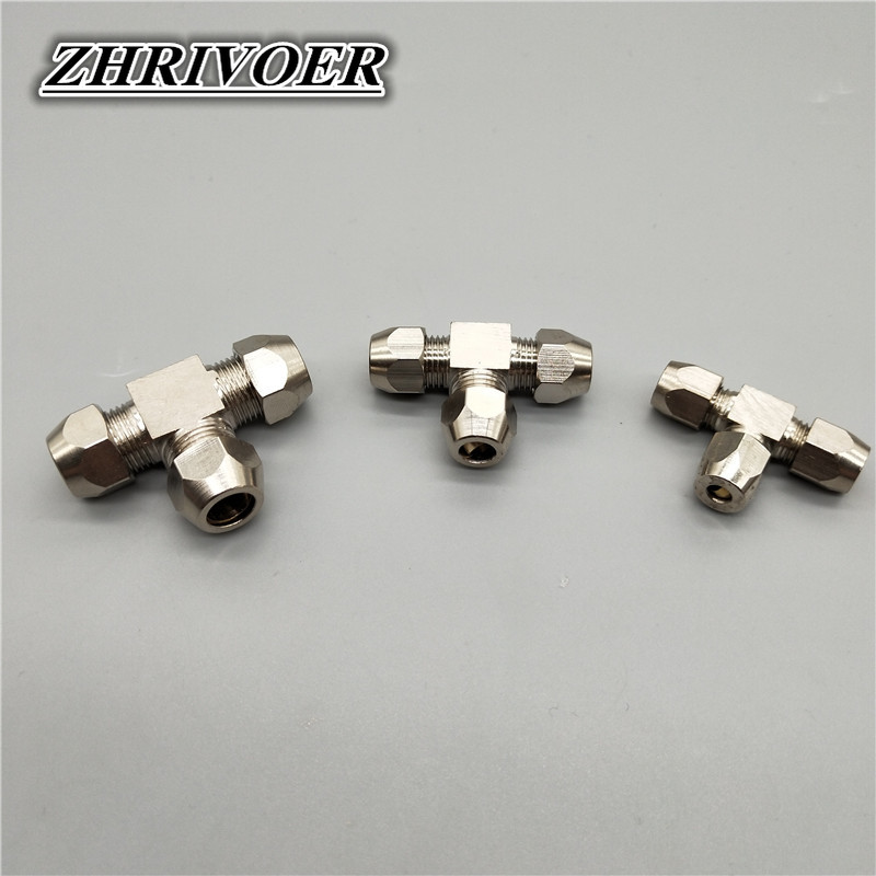 1Pcs Pneumatic อุปกรณ์ทองเหลือ - Compression Fitting Brass บทวิจารณ์และราคา